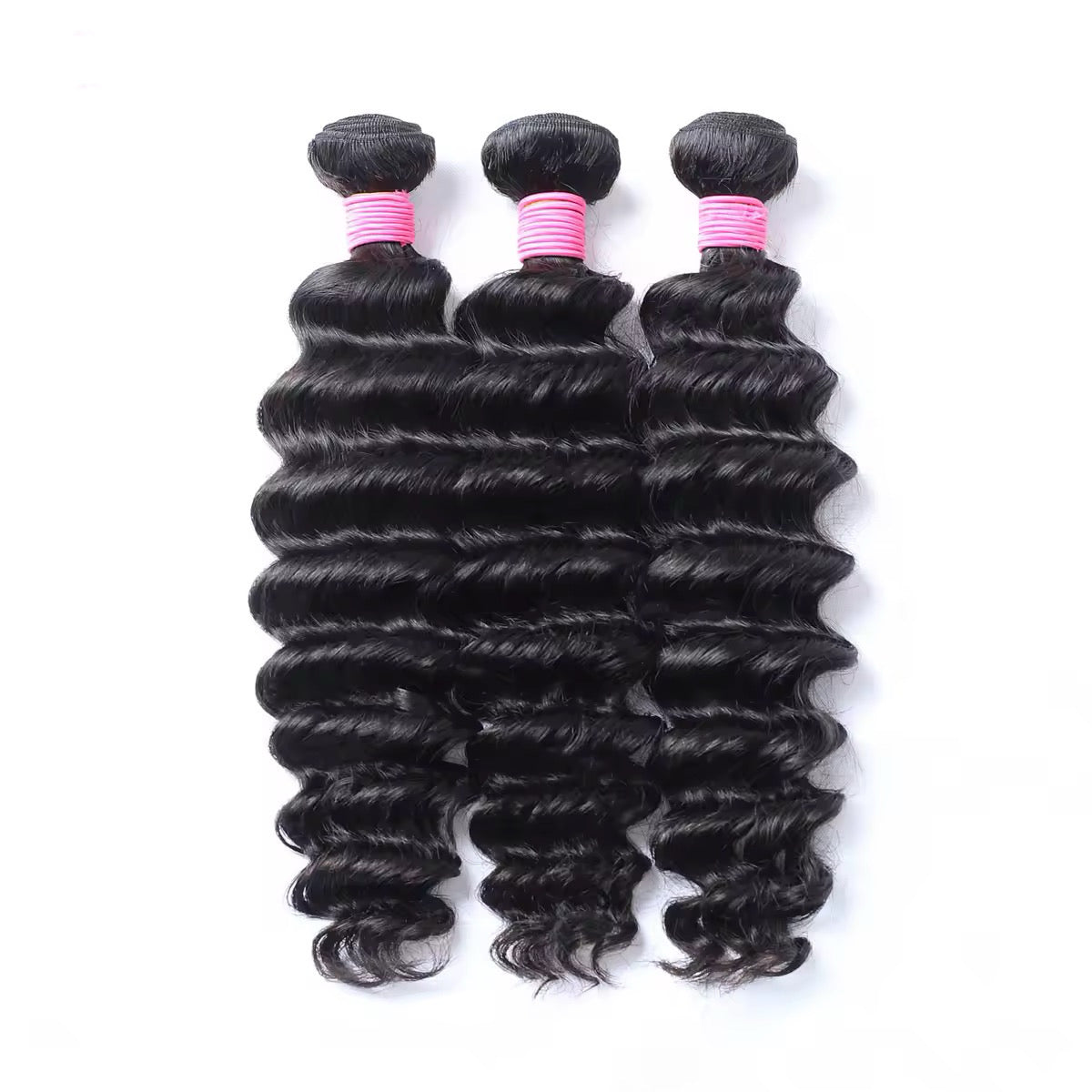 Pink Collection Brazilian Virgin Hair — Curly — 3-Bundle Mixed Length