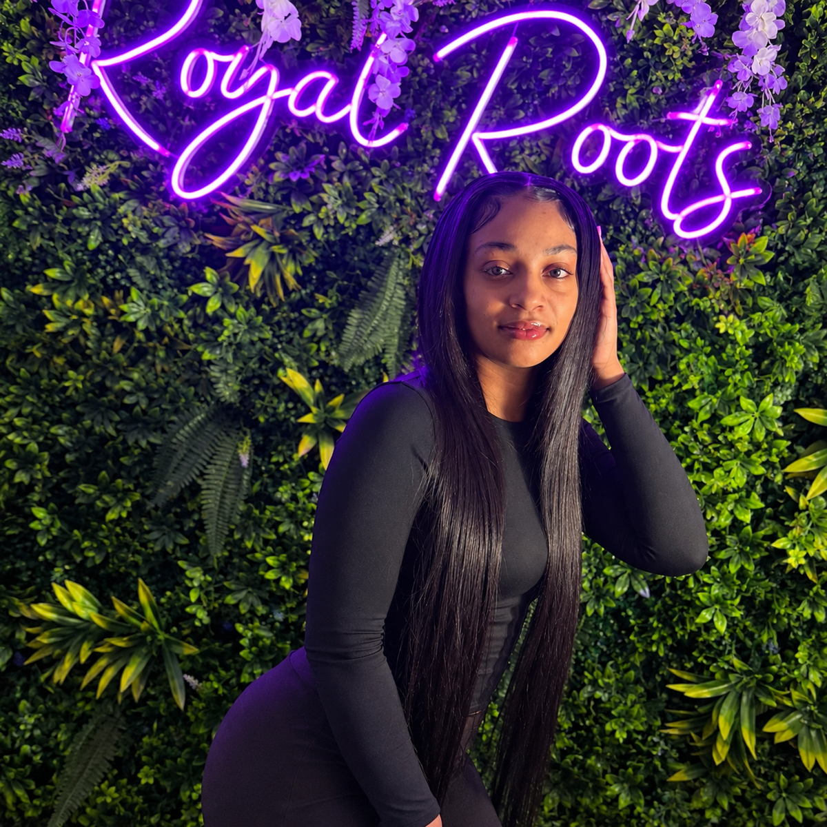 The Royal Effect straight hair worn by a customer